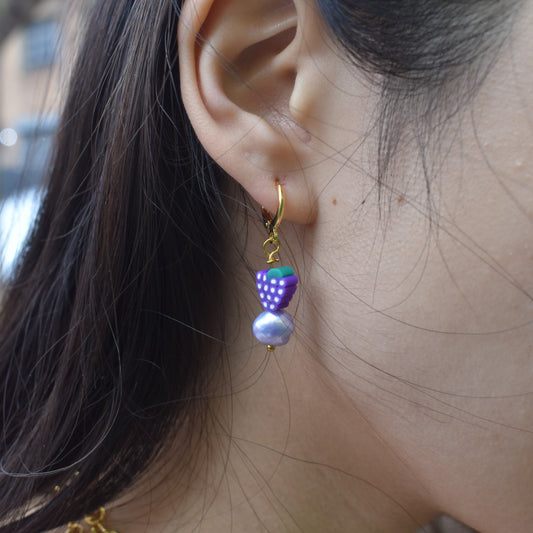 Grapes Freshwater Pearl Earrings