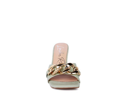 Mermaid Quilted Chain Sandal