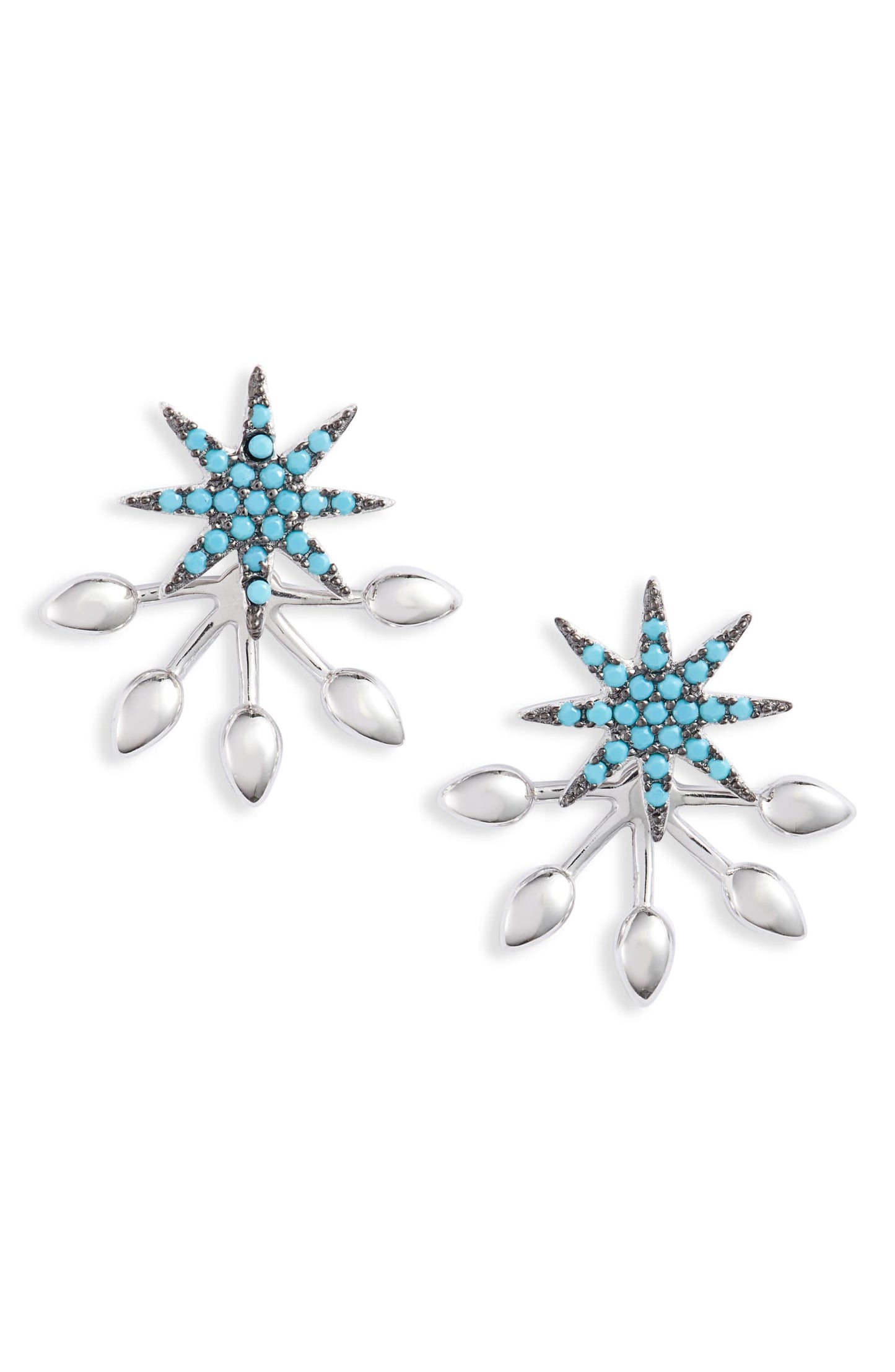 Turquoise Aura Burst Stud Earrings