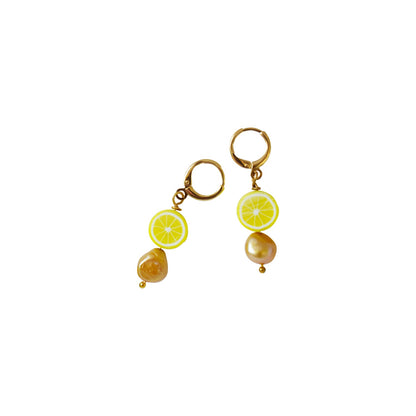 Lemon Freshwater Pearl Earrings